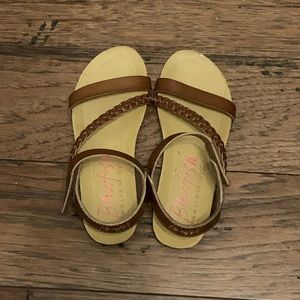 Girls Blowfish Brown Braided Sandal - size 13